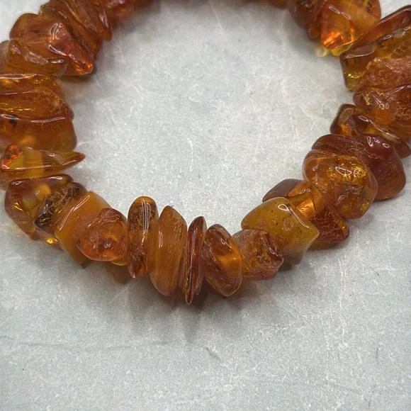Amber chip AAA + bracelet stretchy size 6 1/2 - Picture 6 of 8